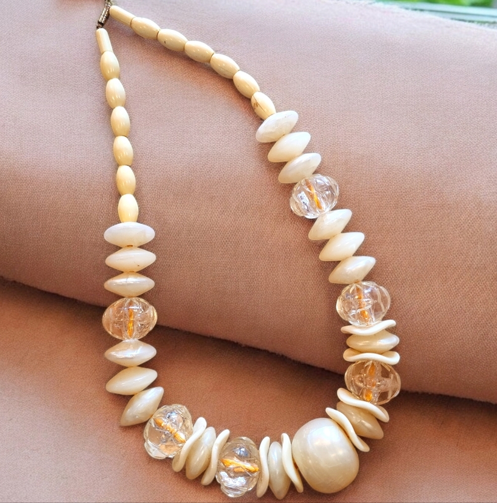 Chunky Necklace Beaded Statement  Piece